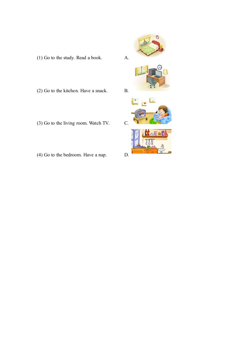 图片[2]-四年级英语上册Unit4_A_Let’s_learn同步习题（人教版一起点）-学科资源库