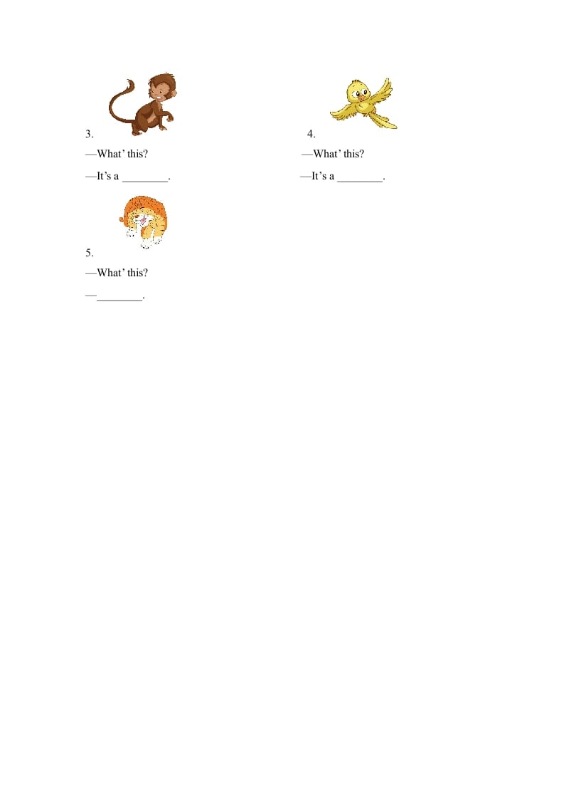 图片[2]-一年级英语上册Unit3_Lesson2课时训练（人教一起点）-学科资源库