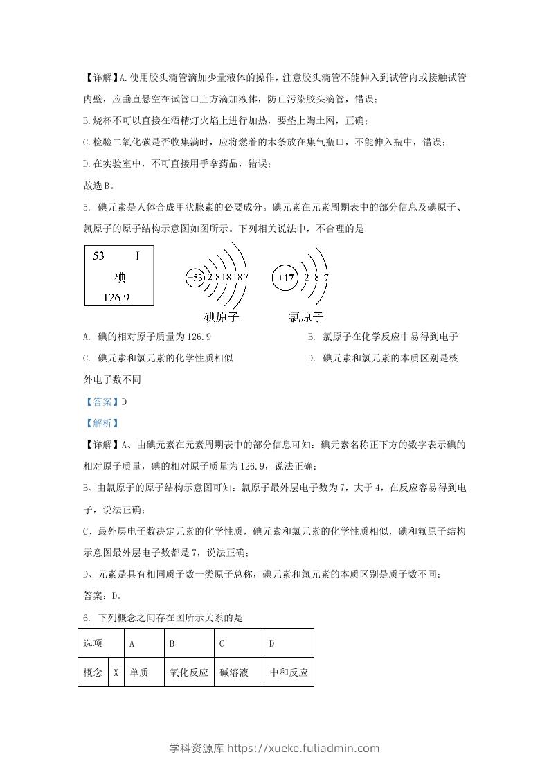 图片[3]-2023-2024学年山东省济南市市中区九年级上学期化学期末试题及答案(Word版)-学科资源库