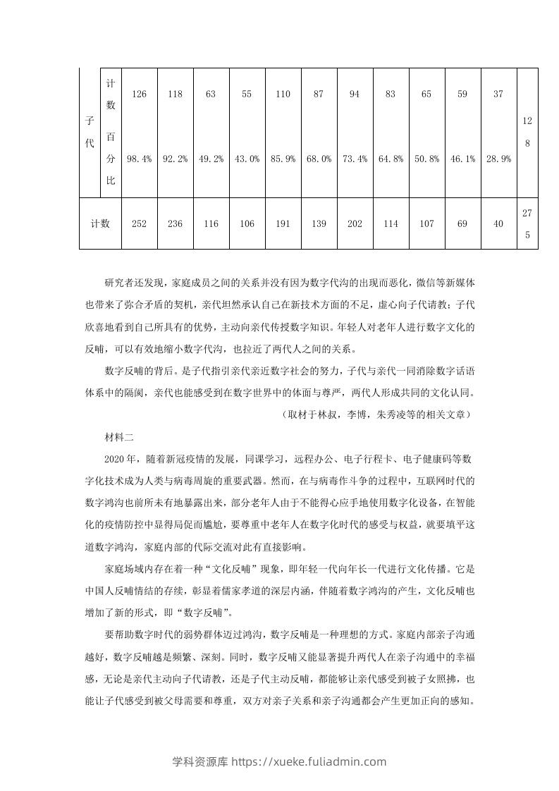 图片[2]-2021-2022学年北京市东城区高三第一学期期末统一检测语文试卷及答案(Word版)-学科资源库