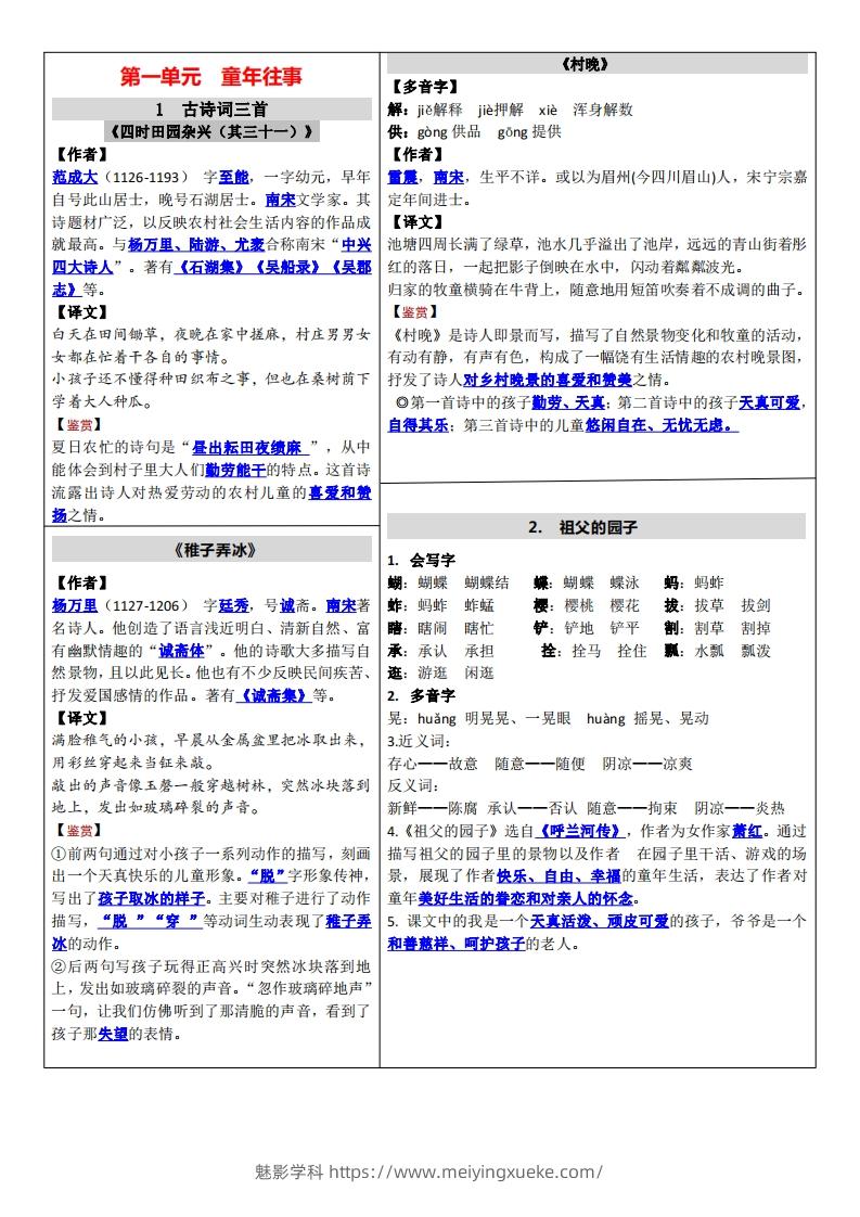 【课课贴】五下语文-学科资源库